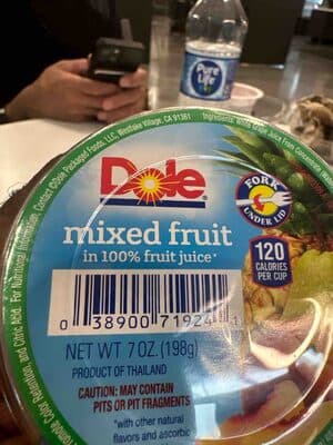 Dole Fruit Bowl Mixed Fruit (7 oz)