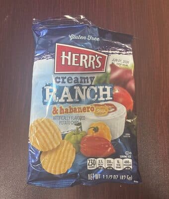 Herrs Chips reamy Ranch Habanero (1.5 oz)