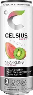 Celsius Kiwi Guava Sparkling Water (12 oz Can)